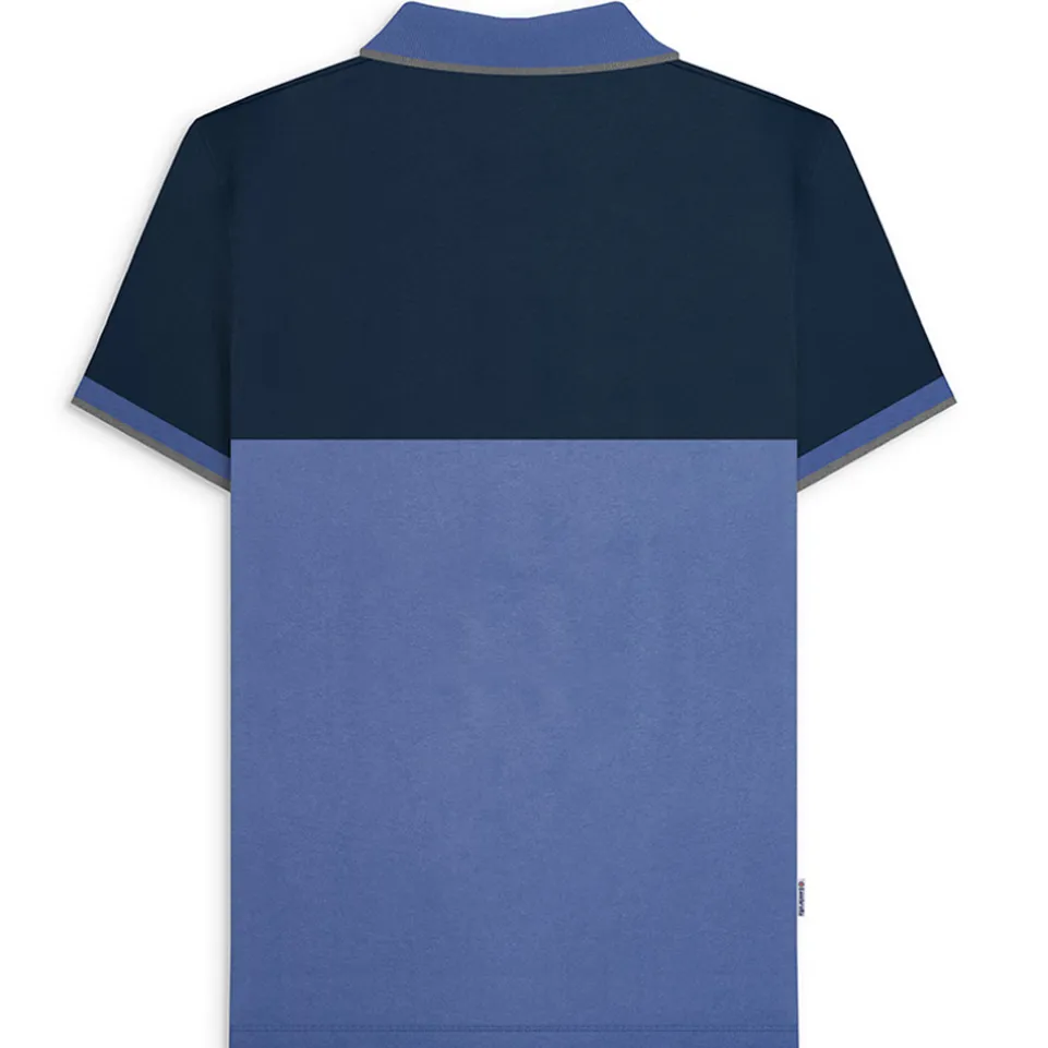 Lambretta Contrast Panel Herren Polo-Shirt SS1219-NAVY