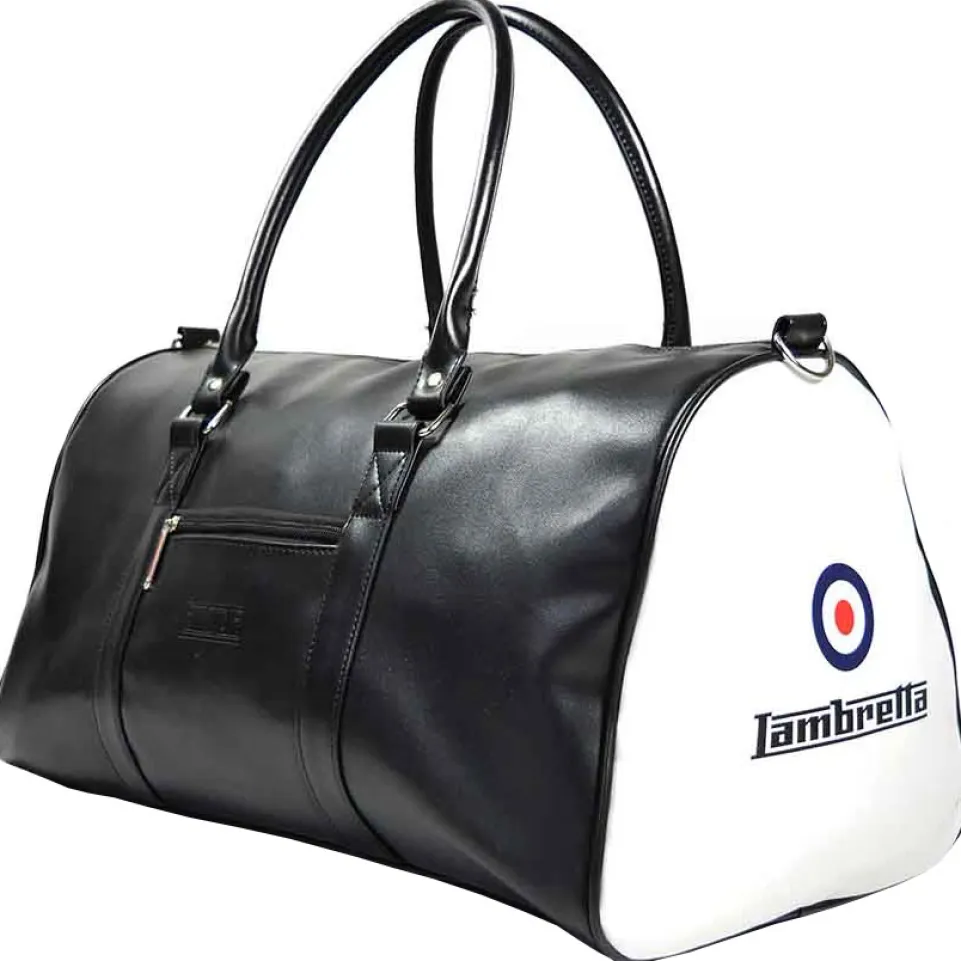 Lambretta Retro Sports Large Bag Tasche 28 x 49 x 25 T20064L-BLK/WHT