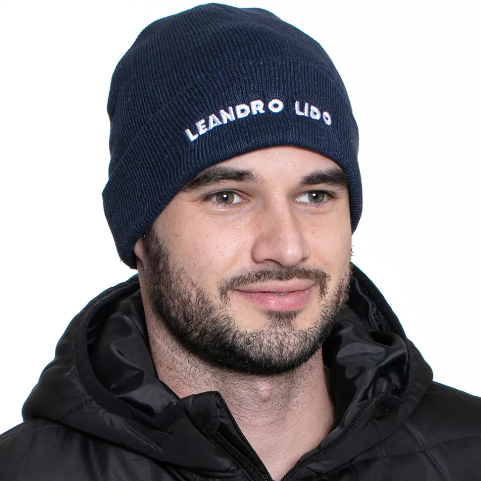 LEANDRO LIDO "Callata" Beanie Wintermütze navy