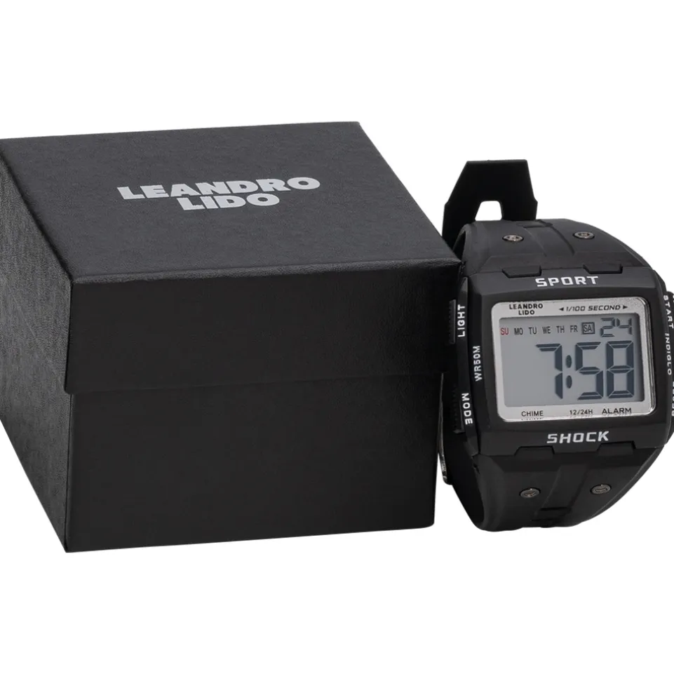 LEANDRO LIDO "Sterpeto" Unisex Sport Uhr schwarz