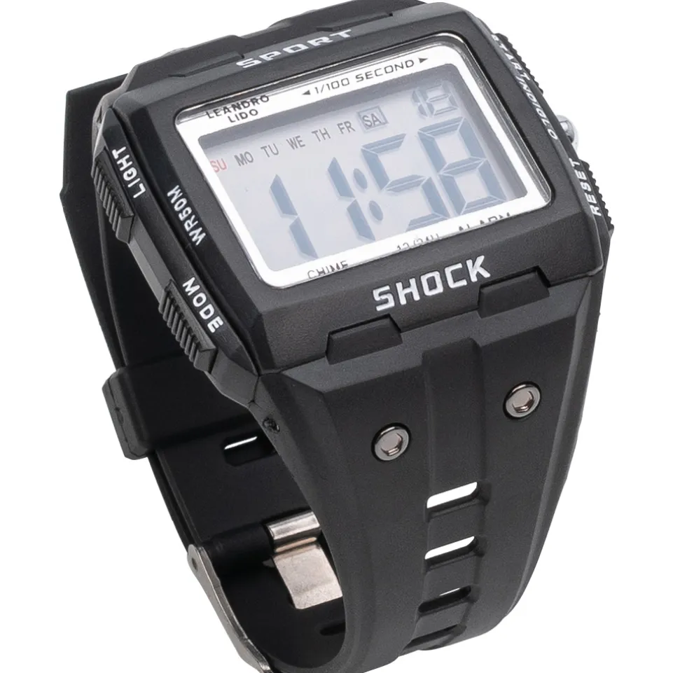 LEANDRO LIDO "Sterpeto" Unisex Sport Uhr schwarz