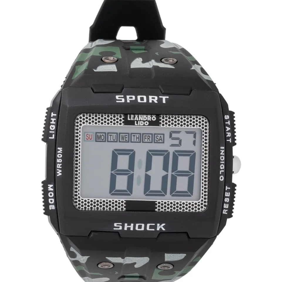 LEANDRO LIDO "Sterpeto" Unisex Sport Uhr camouflage