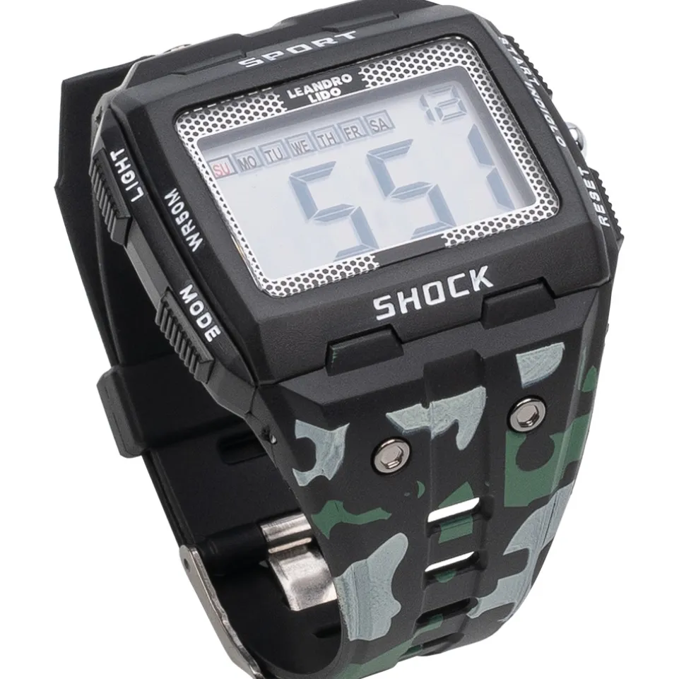 LEANDRO LIDO "Sterpeto" Unisex Sport Uhr camouflage