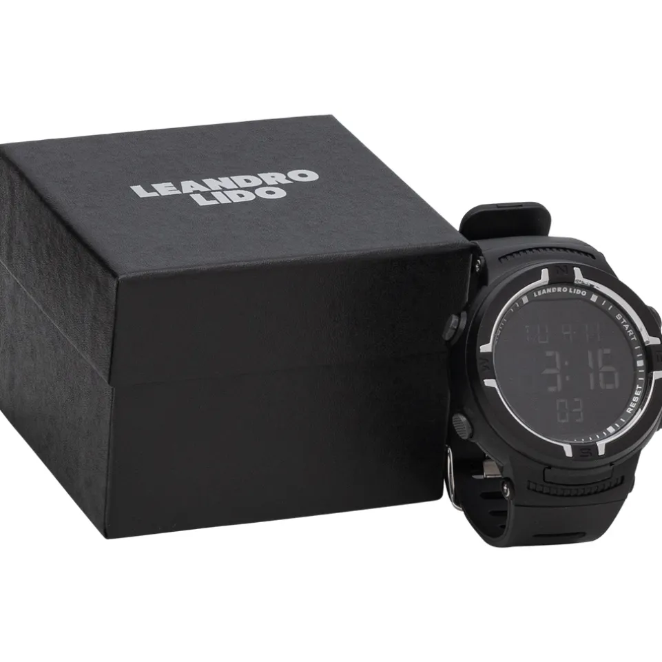 LEANDRO LIDO "Vernazza" Unisex Sport Uhr schwarz/weiß