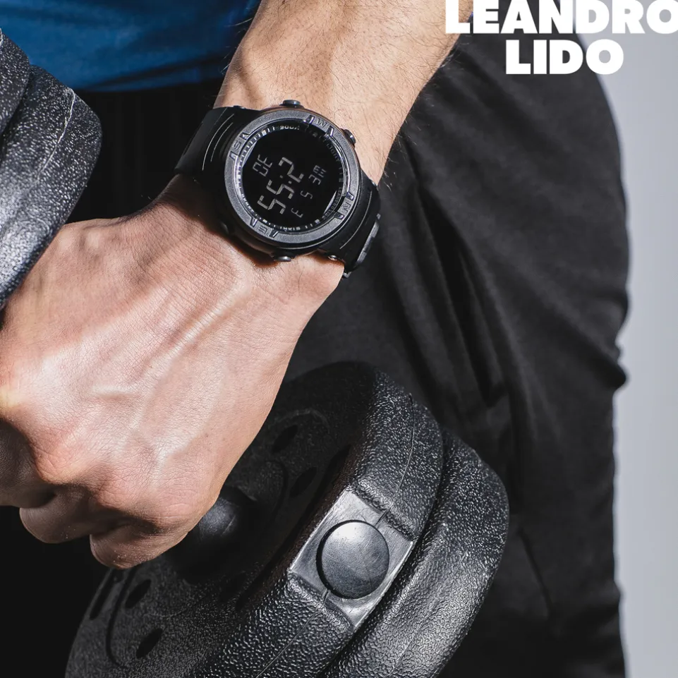 LEANDRO LIDO "Vernazza" Unisex Sport Uhr schwarz/weiß