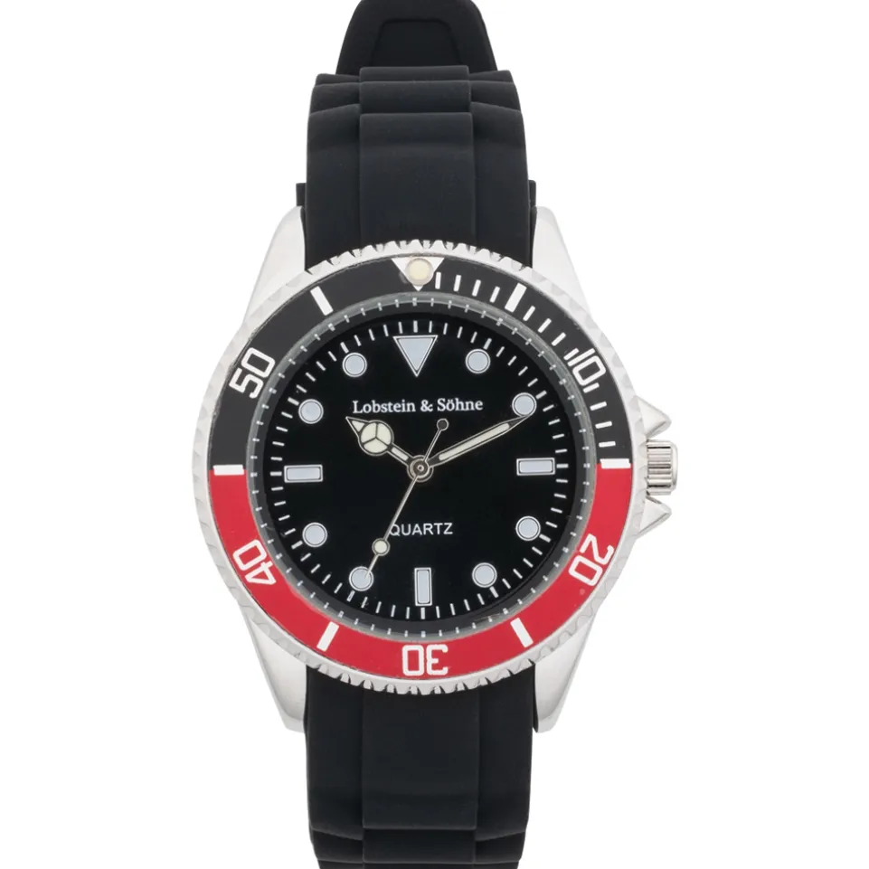 Lobstein & Söhne® "Konstantin" Uhr schwarz/rot