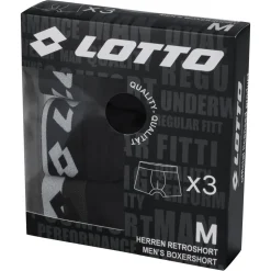 Lotto Retro Herren Boxershorts 3er-Pack schwarz MBXX1002NET-BLACK