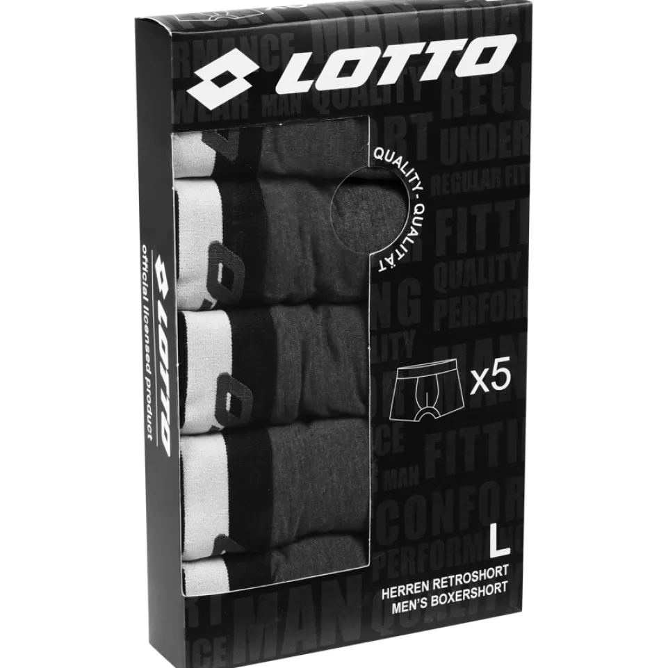 Lotto Retro Herren Boxershorts 5er-Pack anthrazit MBXY10001REW-ANTRA