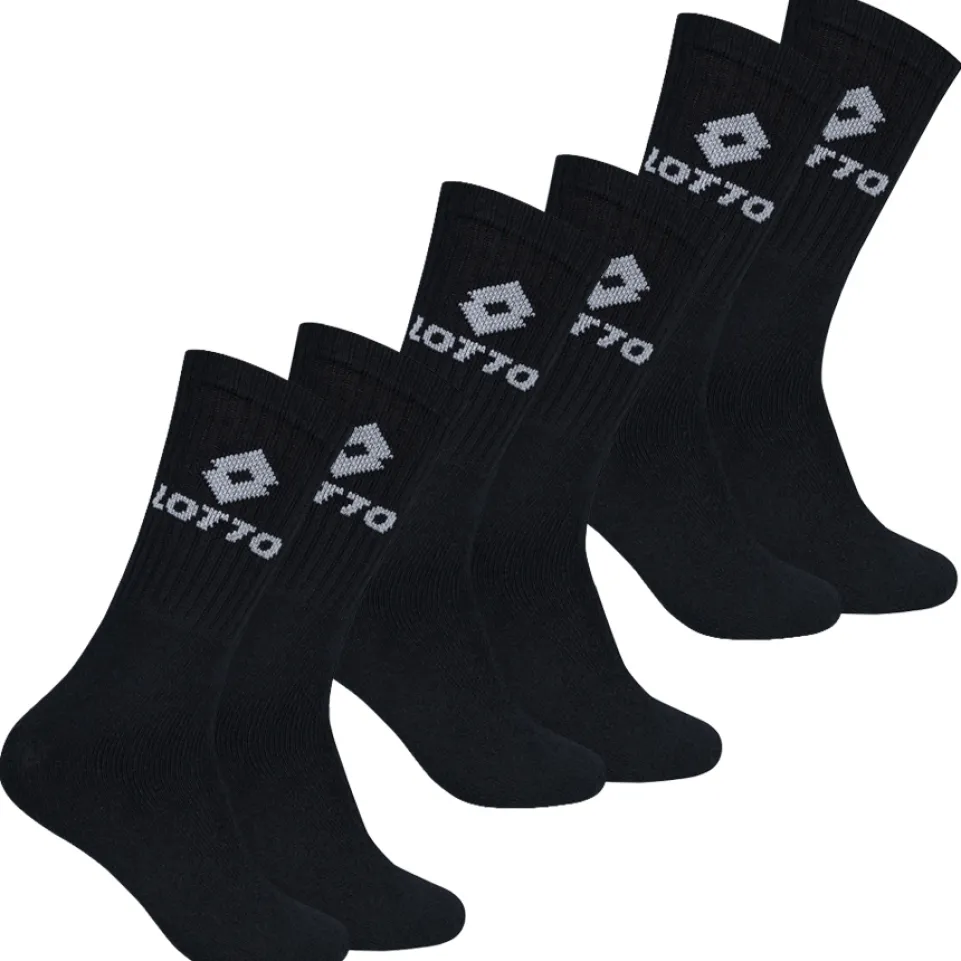 Lotto Sportsocken Unisex 3 Paar schwarz MSKZ10029-Black