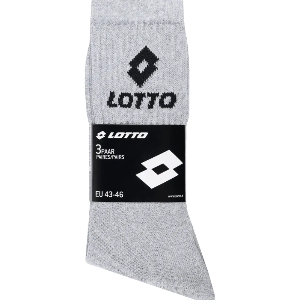 Lotto Sportsocken Unisex 3 Paar grau MSKZ10029-Grey