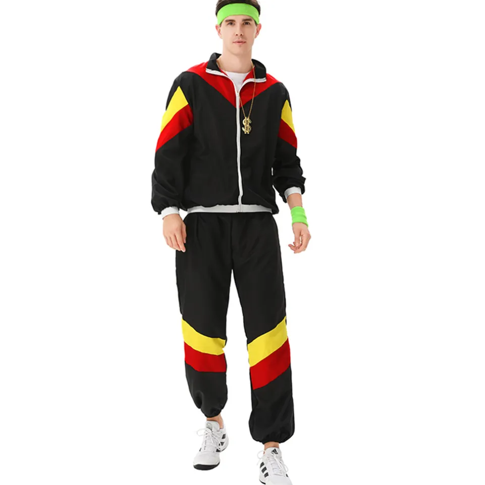 MAASKANTJE "Gärry" Retro 90er Jahre Trainingsanzug Kostüm schwarz