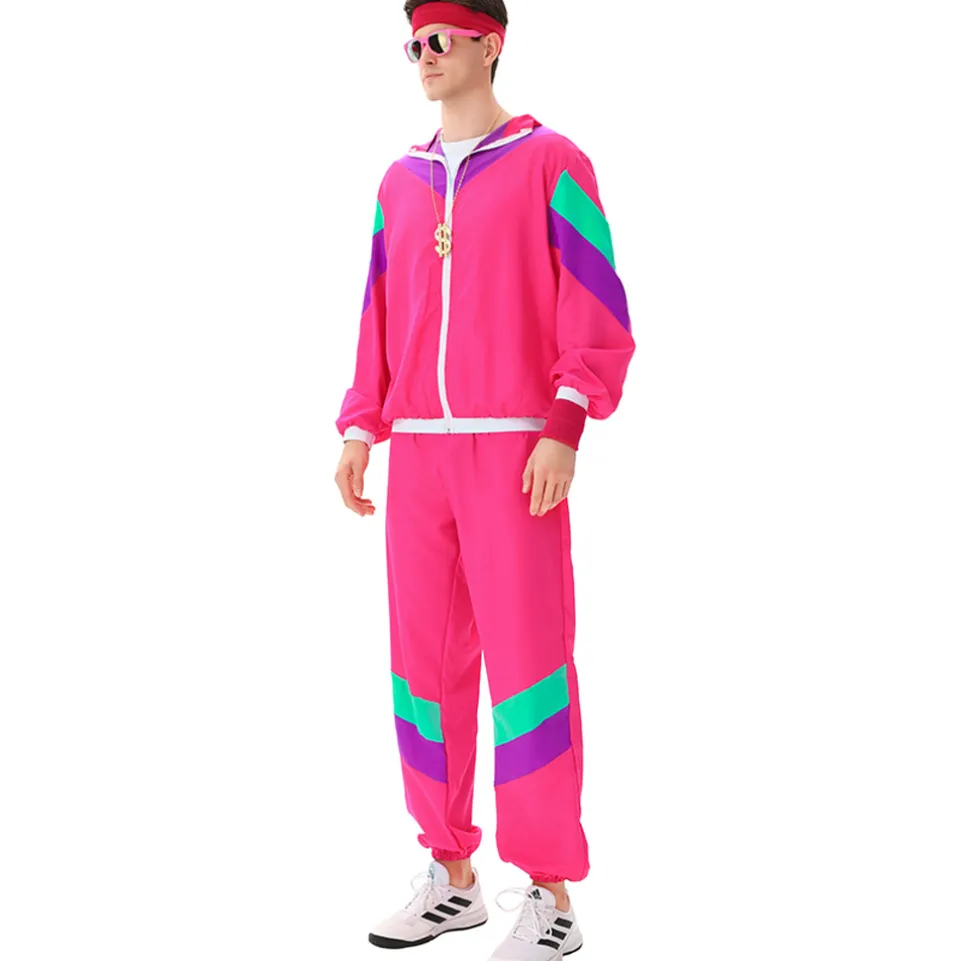 MAASKANTJE "Robby" Retro 90er Jahre Trainingsanzug Kostüm pink