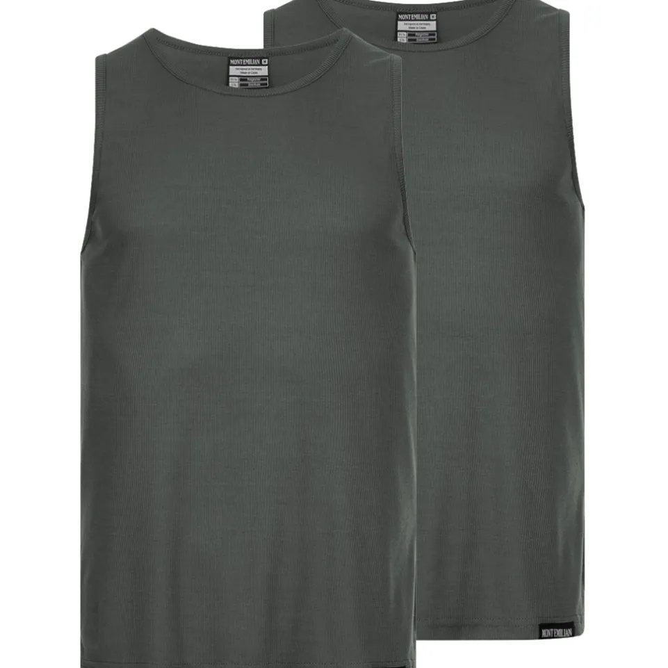 MONT EMILIAN "Ajaccio" Herren Unterhemd 2er-Pack grau