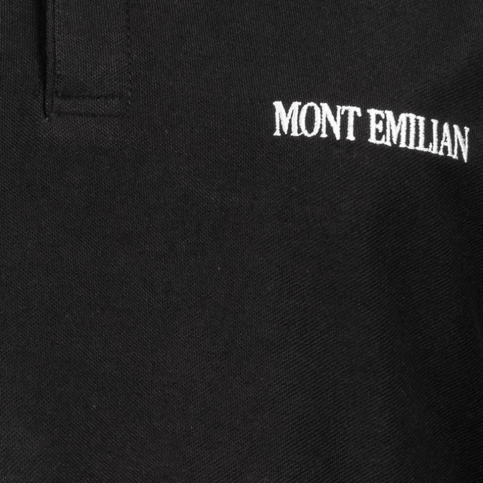 MONT EMILIAN "Caen" Herren Basic Polo-Shirt schwarz