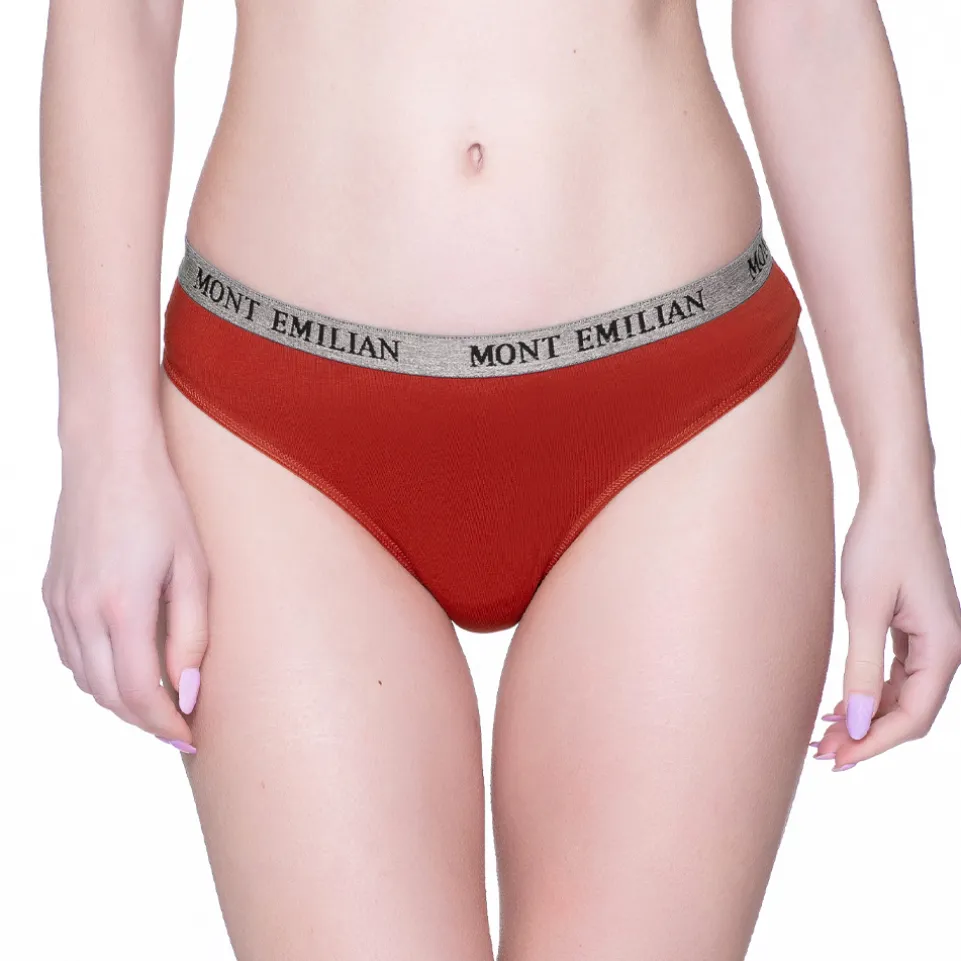 MONT EMILIAN "Colmar" Damen Tanga 8er-Pack rot