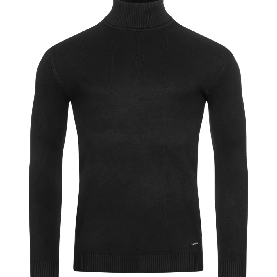 MONT EMILIAN "Le Mans" Herren Rollkragenpullover schwarz