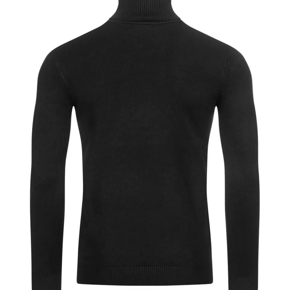 MONT EMILIAN "Le Mans" Herren Rollkragenpullover schwarz