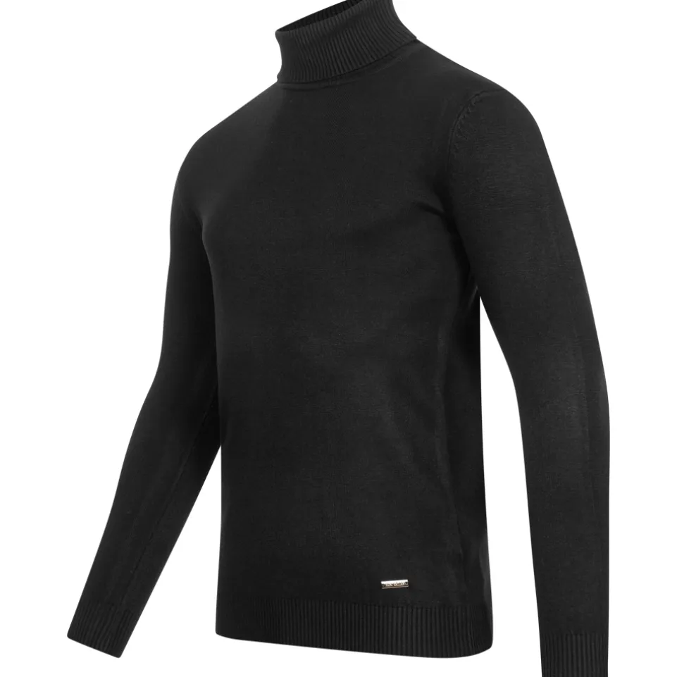 MONT EMILIAN "Le Mans" Herren Rollkragenpullover schwarz