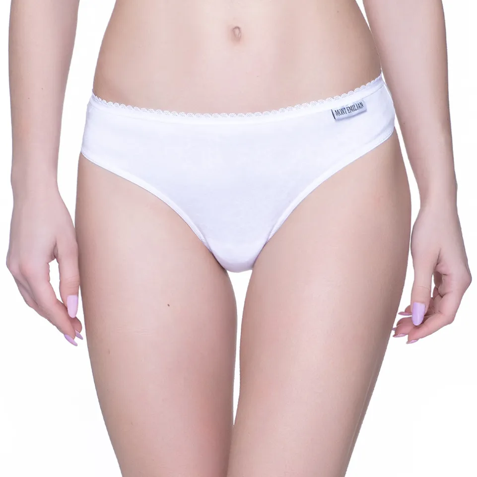 MONT EMILIAN "Nimes" Damen Tanga 6er-Pack weiß