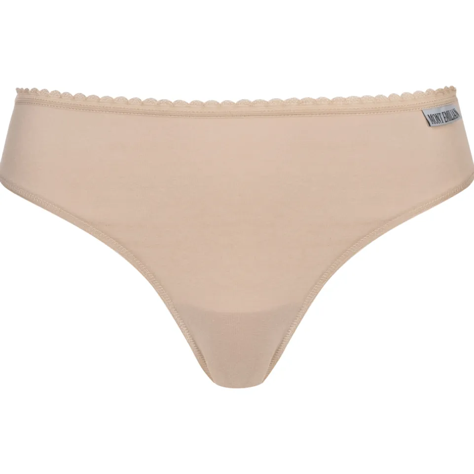 MONT EMILIAN "Nimes" Damen Tanga 6er-Pack beige