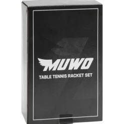 MUWO 2er-Set Tischtennis Schläger mit Netz und 3 Bällen