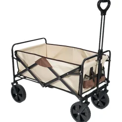 MUWO faltbarer Bollerwagen 100 L, max. 110 kg braun/beige