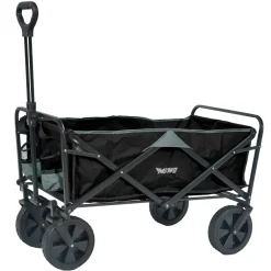 MUWO faltbarer Bollerwagen 100 L, max. 110 kg schwarz