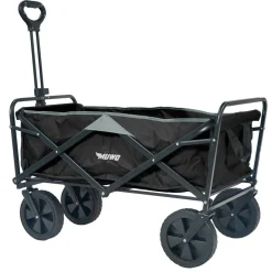 MUWO faltbarer Bollerwagen 100 L, max. 110 kg schwarz