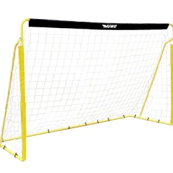 MUWO Fußballtor aus Stahl 240 x 150 cm schwarz/gelb