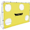 MUWO Fußballtor mit Torwand 217 x 153 cm gelb
