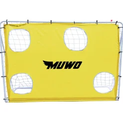 MUWO Fußballtor mit Torwand 217 x 153 cm gelb