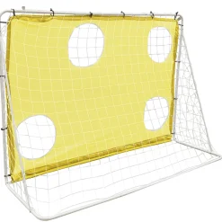 MUWO Fußballtor mit Torwand 217 x 153 cm gelb