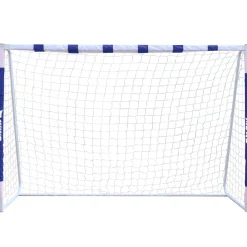 MUWO großes Fußballtor aus Stahl 3 x 2 m blau/weiß