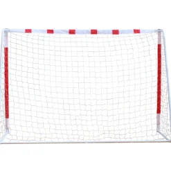 MUWO großes Fußballtor aus Stahl 3 x 2 m rot/weiß