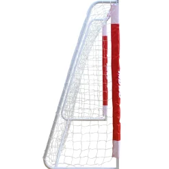 MUWO großes Fußballtor aus Stahl 3 x 2 m rot/weiß
