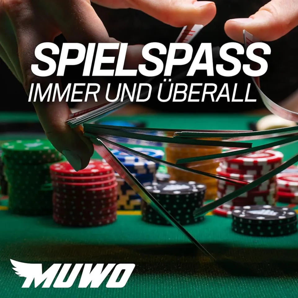 MUWO klappbarer Pokertisch für 8 Spieler grün
