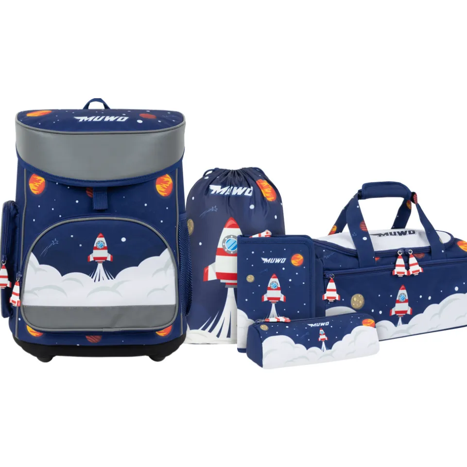 MUWO "Lil Elon" Kinder Schulranzen Set 5-tlg.