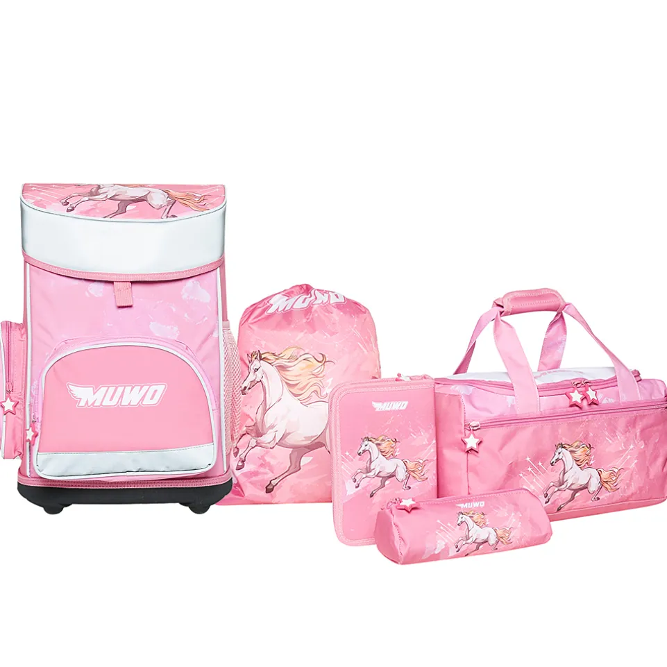 MUWO "Lil Horse" Kinder Schulranzen Set 5tlg.