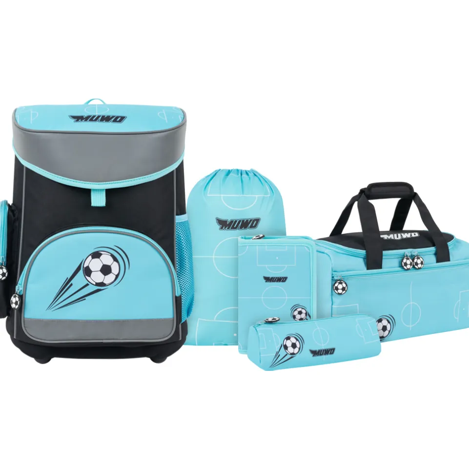 MUWO "Lil Leo" Kinder Schulranzen Set 5-tlg.