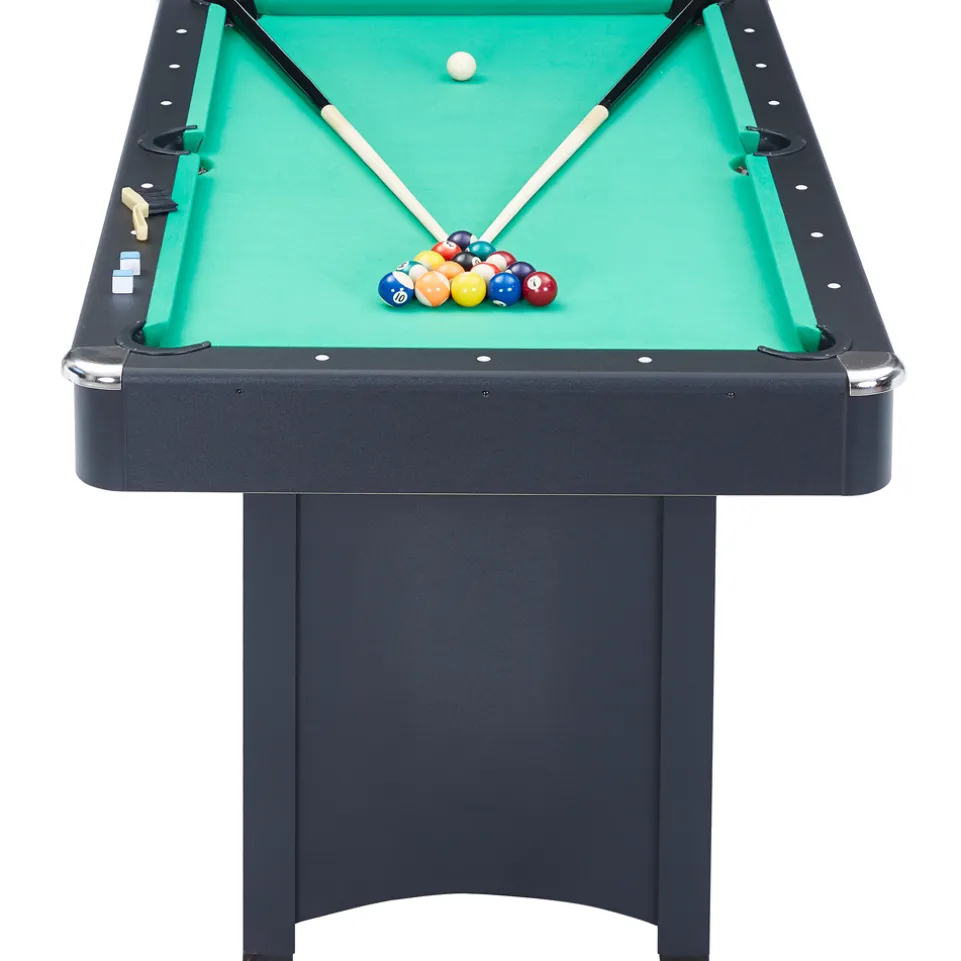 MUWO "Winner" Billardtisch 153x84x79 cm schwarz grün