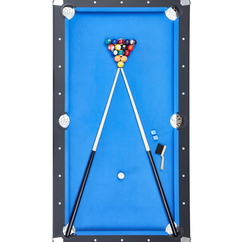 MUWO "Winner" Billardtisch 153x84x79 cm schwarz blau