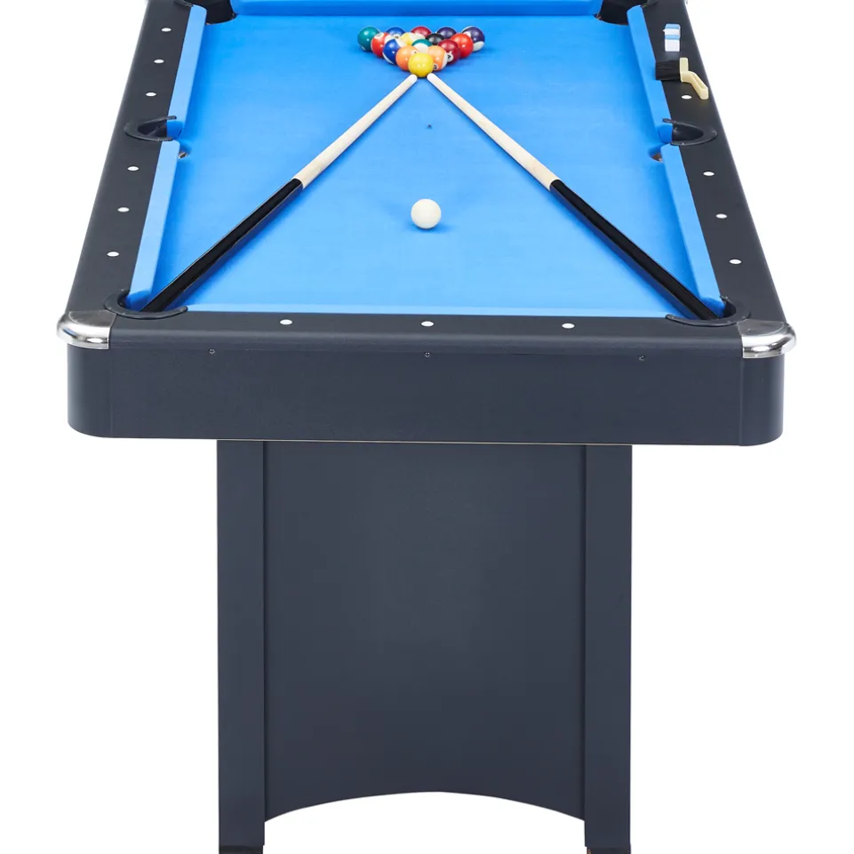 MUWO "Winner" Billardtisch 153x84x79 cm schwarz blau