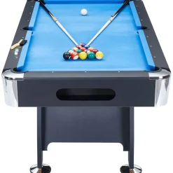 MUWO "Winner Gold" Billardtisch 214x112x81 cm schwarz blau