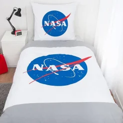 NASA Bettwäsche Set 135 x 200 cm + 80 x 80 cm Baumwolle 4006891965547