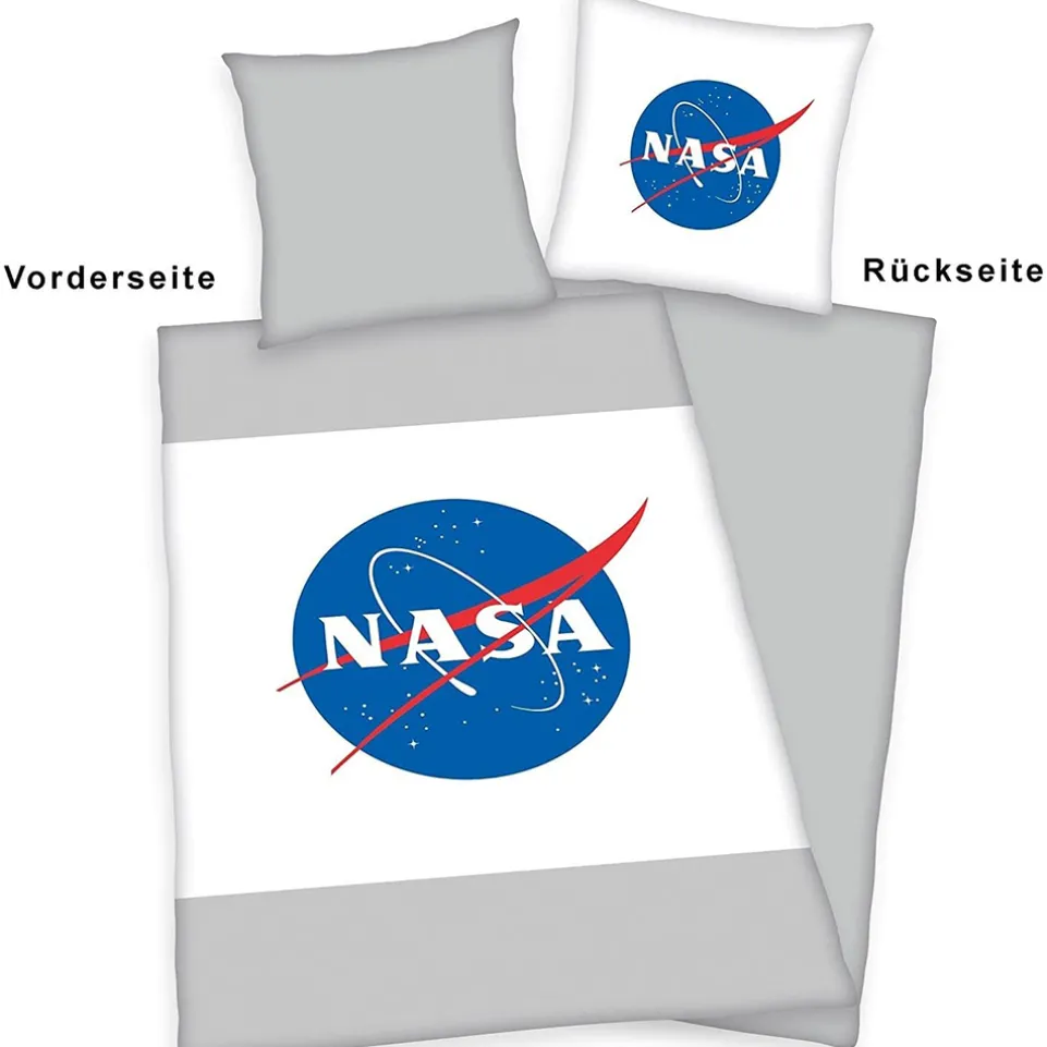 NASA Bettwäsche Set 140 x 200 cm + 70 x 90 cm Baumwolle 4006891965554