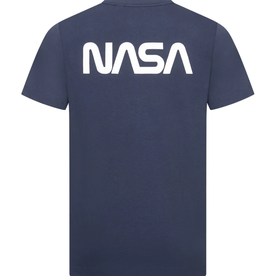 NASA Circle Logo Herren T-Shirt TMMTS007NVY