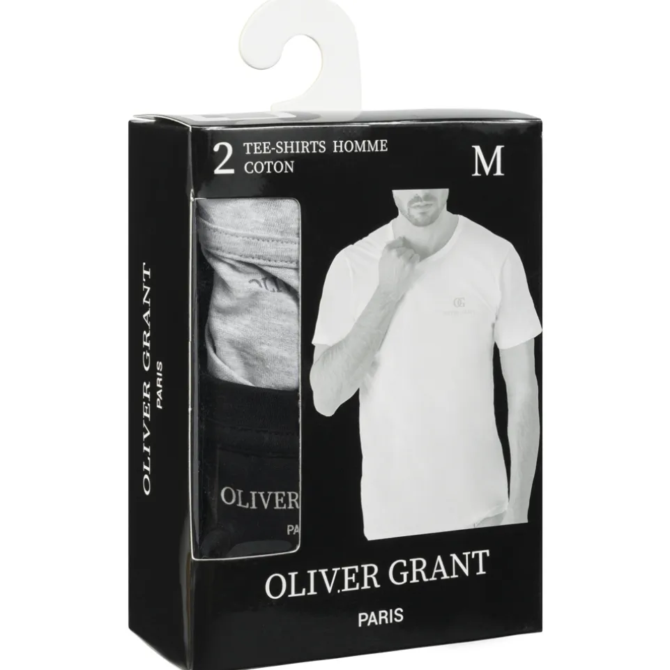 OLIVER GRANT® Herren Unterhemden Rundhals 2er-Pack mix 39493233