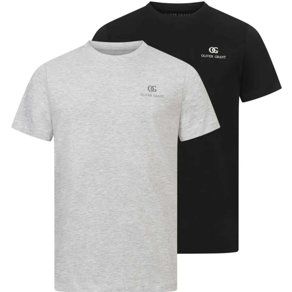 OLIVER GRANT® Herren Unterhemden Rundhals 2er-Pack mix 39493233