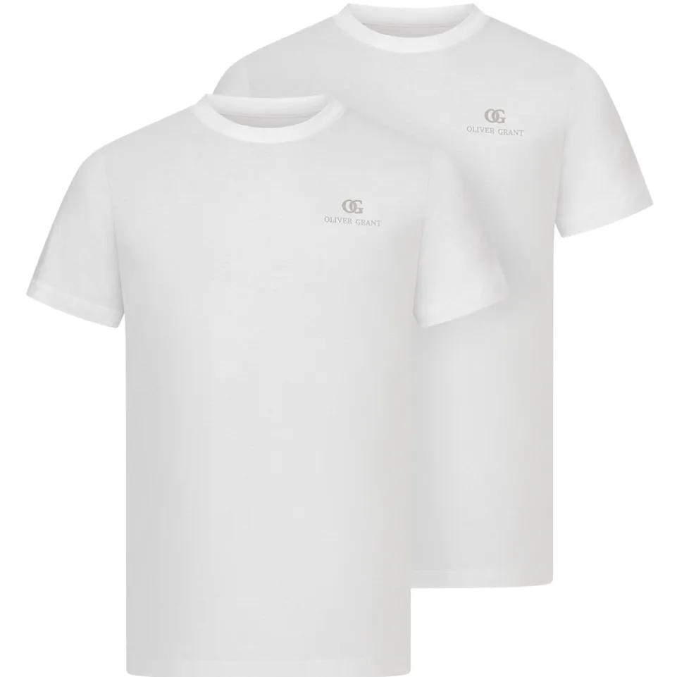 OLIVER GRANT® Herren Unterhemden Rundhals 2er-Pack weiß 39493033