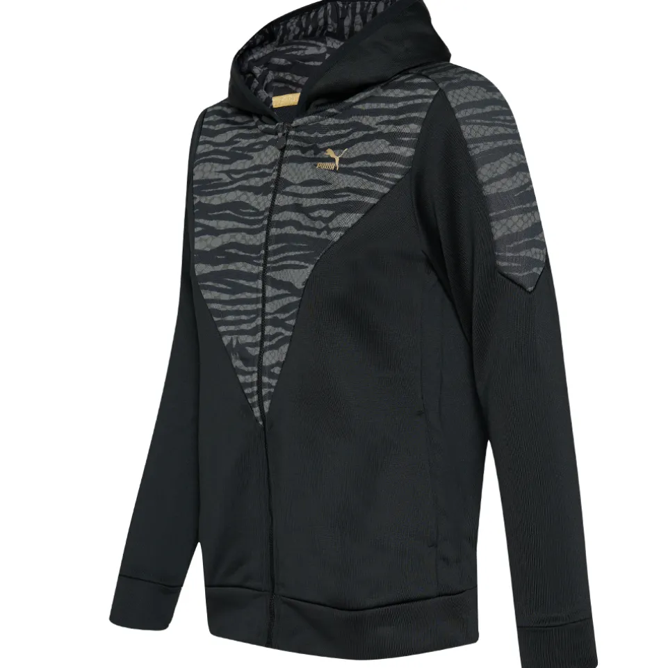 PUMA Printed Zip Damen Kapuzen Sweatjacke 566830-01